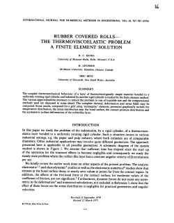 the thermoviscoelastic problem a finite element solution