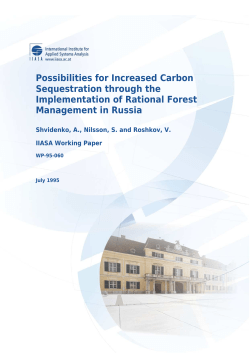 Possibilities for Increased Carbon Sequestration