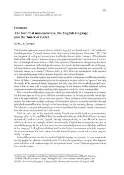 Derraik JGB. 2008. The binomial nomenclature