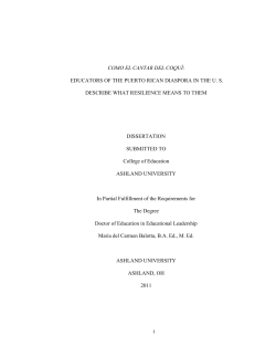 i COMO EL CANTAR DEL COQU&Iacute;: EDUCATORS OF THE PUERTO