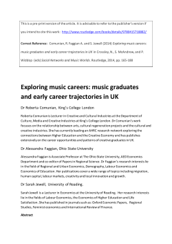 Exploring music careers: music graduates and early career