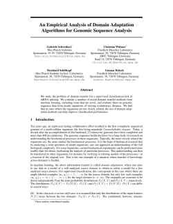 An Empirical Analysis of Domain Adaptation Algorithms for Genomic