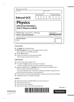 Question paper - Edexcel