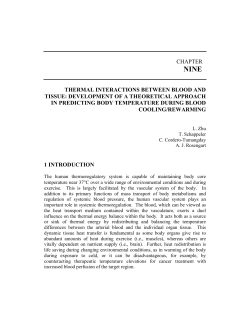 chapter thermal interactions between blood and tissue
