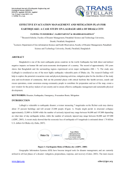 1. Earth Quake - IJEEGS - EFFECTIVE EVACUATION