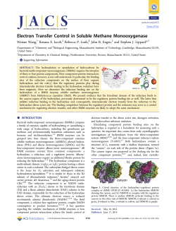 Electron Transfer Control in Soluble Methane
