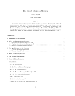 The direct extension theorem