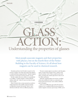 Understanding the properties of glasses