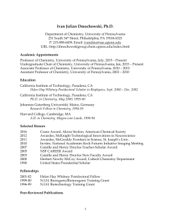 Downloadable CV  - Dmochowski Group