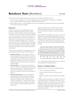 Botulinum Toxin (Botulism) - Center for Health Security