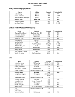 Teacher Phone List - Spoto High School