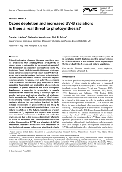 Ozone depletion and increased UV-B radiation