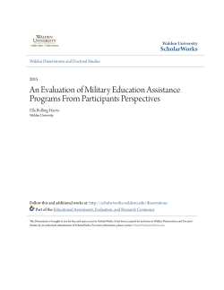 An Evaluation of Military Education Assistance