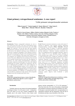 Giant primary retroperitoneal seminoma: A case report