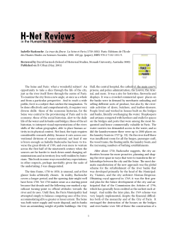 David Garrioch on La trace du fleuve. La Seine et Paris - H-Net