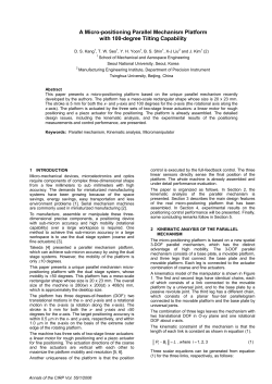 A Micro-positioning Parallel Mechanism Platform with 100