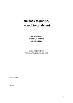 No body to punish, no soul to condemn? - UvA-DARE