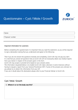 Cyst Mole Growth Questionnaire