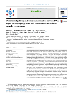 Personalised pathway analysis reveals association between DNA