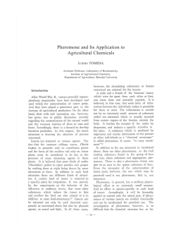 Pheromone and Its Application to Agricultural Chemicals