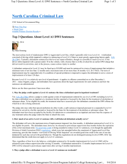 Top 3 Questions about Level 1A DWI Sentences