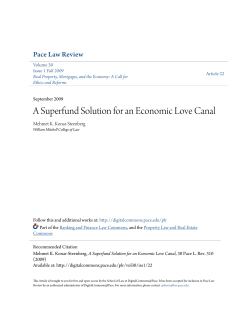 A Superfund Solution for an Economic Love Canal