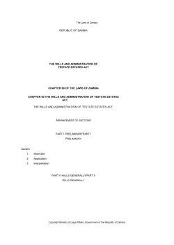 Wills And Administration Of Testate Estates Act