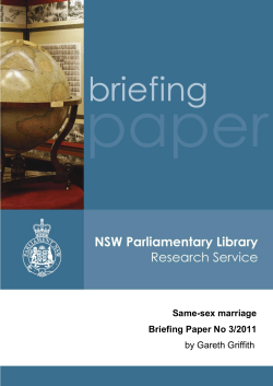 Same-sex marriage - Parliament of NSW
