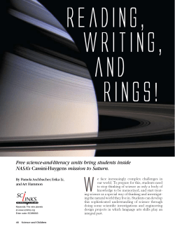 Free science-and-literacy units bring students inside NASA`s Cassini