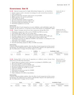 Exercises: Set B