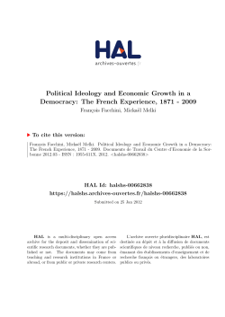 Political Ideology and Economic Growth in a Democracy - HAL