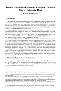 complete paper - Cascadilla Proceedings Project