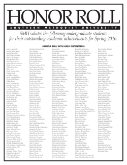 Honor Roll with High Distinction