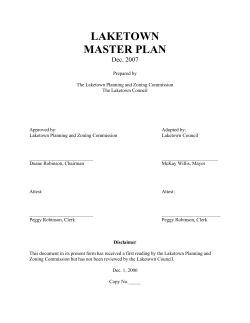 LAKETOWN MASTER PLAN