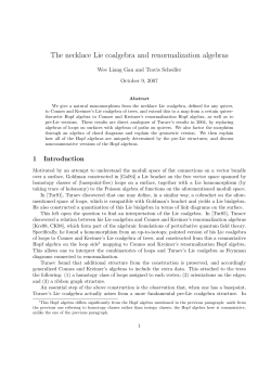 The necklace Lie coalgebra and renormalization