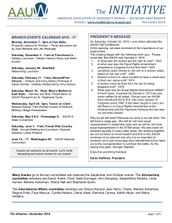 November 2016 - Rockford Area Branch (IL)