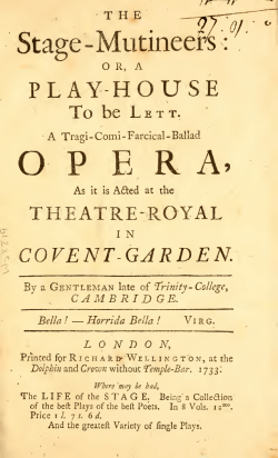 The Stage-mutineers, or, a play-house to be lett. A tragi-comi