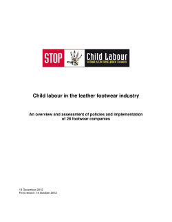 Child labour in the leather footwear industry: An overview and