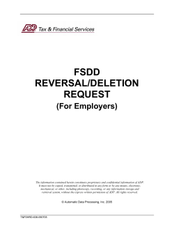 fsdd reversal/deletion request