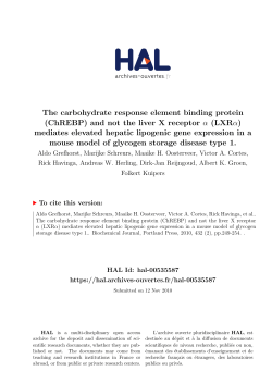 The carbohydrate response element binding protein