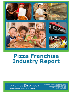 Pizza Franchise Industry Report 2010
