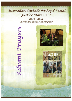 Advent Prayer booklet 2013 - Catholic Justice and Peace