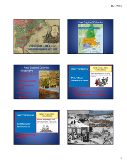 New England Colonies Geography New England