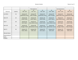 Breakout Schedule Revised: Apr. 18 1A 1B 2A 2B 3A 3B Capacity 1