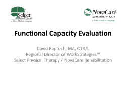 Functional Capacity Evaluation