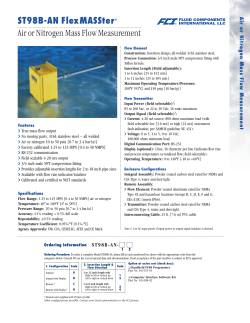 Air or Nitrogen Mass Flow Measurement