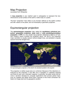 Map Projection Equirectangular projection
