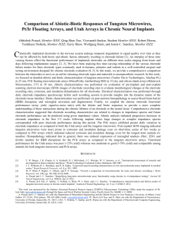 Comparison of Abiotic-Biotic Responses of Tungsten Microwires, Pt