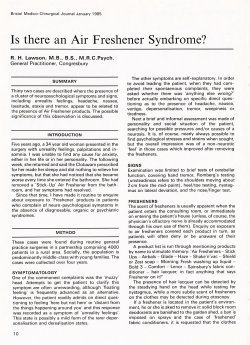 Is There an Air Freshener Syndrome?