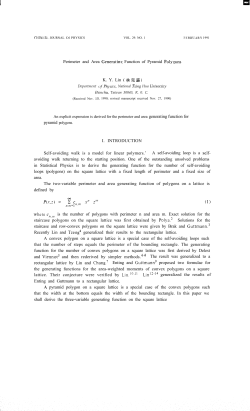 Perimeter and Area Generatine Function of Pyramid Polygons K. Y.